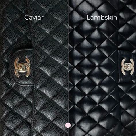 chanel caviar vs calfskin|GUIDE TO CHANEL: CAVIAR VS LAMBSKIN .